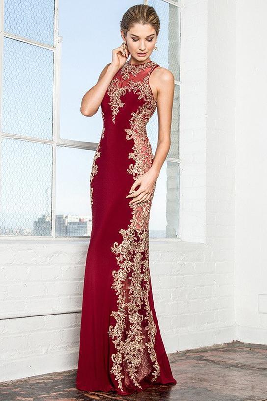 red designer evening gowns