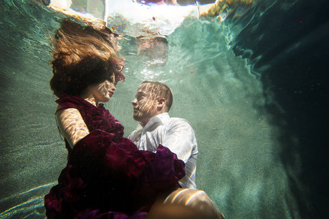 Berry Couplet Dress Underwater