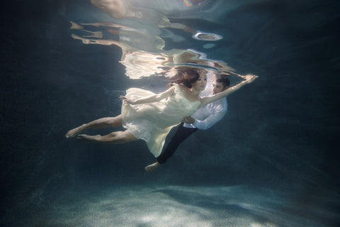 Ivory Couplet Dress Underwater Swimming
