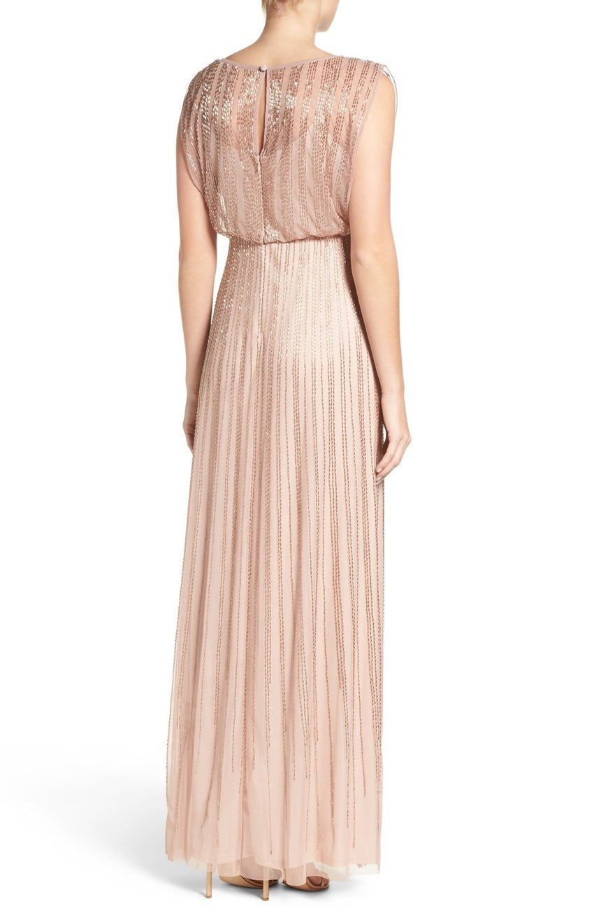 adrianna papell dress rose gold