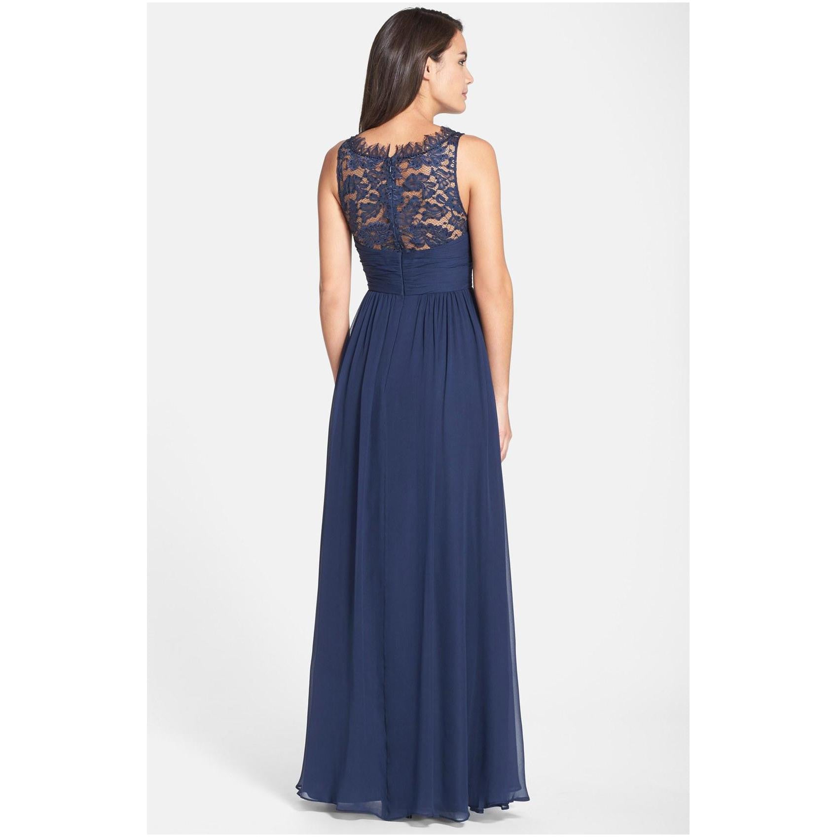 BHLDN Aidan Mattox Regina Gown Champagne Black Adinas Bridal