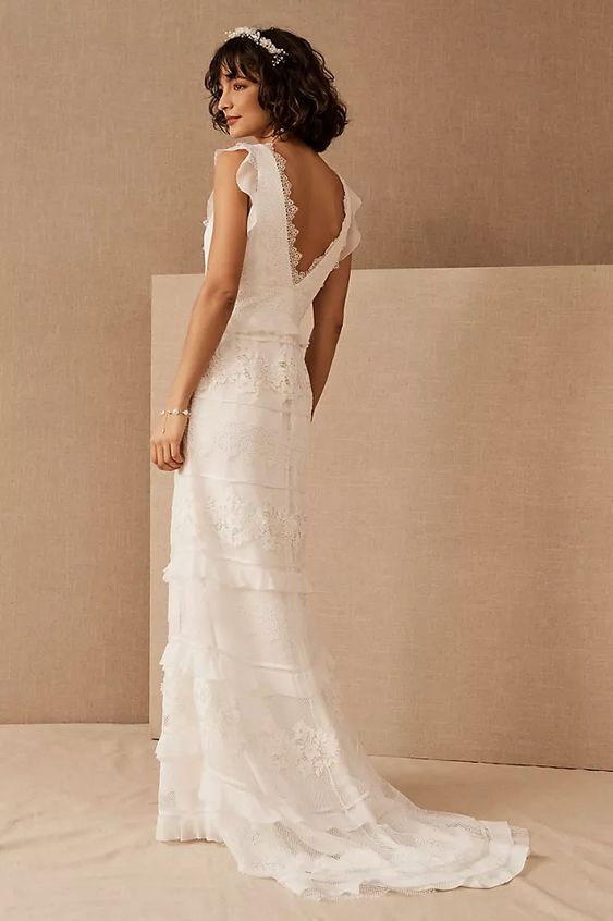 BHLDN Sachin & Babi Dalila Lace Overlay ethereal embellished beaded Wedding  Gown