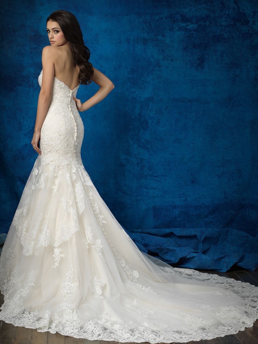 Patrice Wedding Dress Strapless Lace Mermaid 740928HXR-OffWhite/Nude –  Modern Vintage Gowns