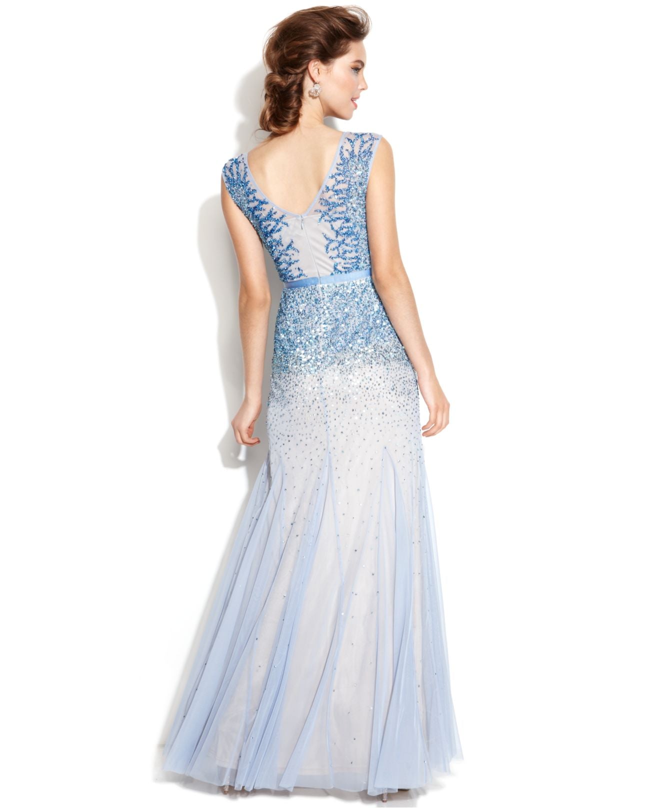 pale blue beaded dress