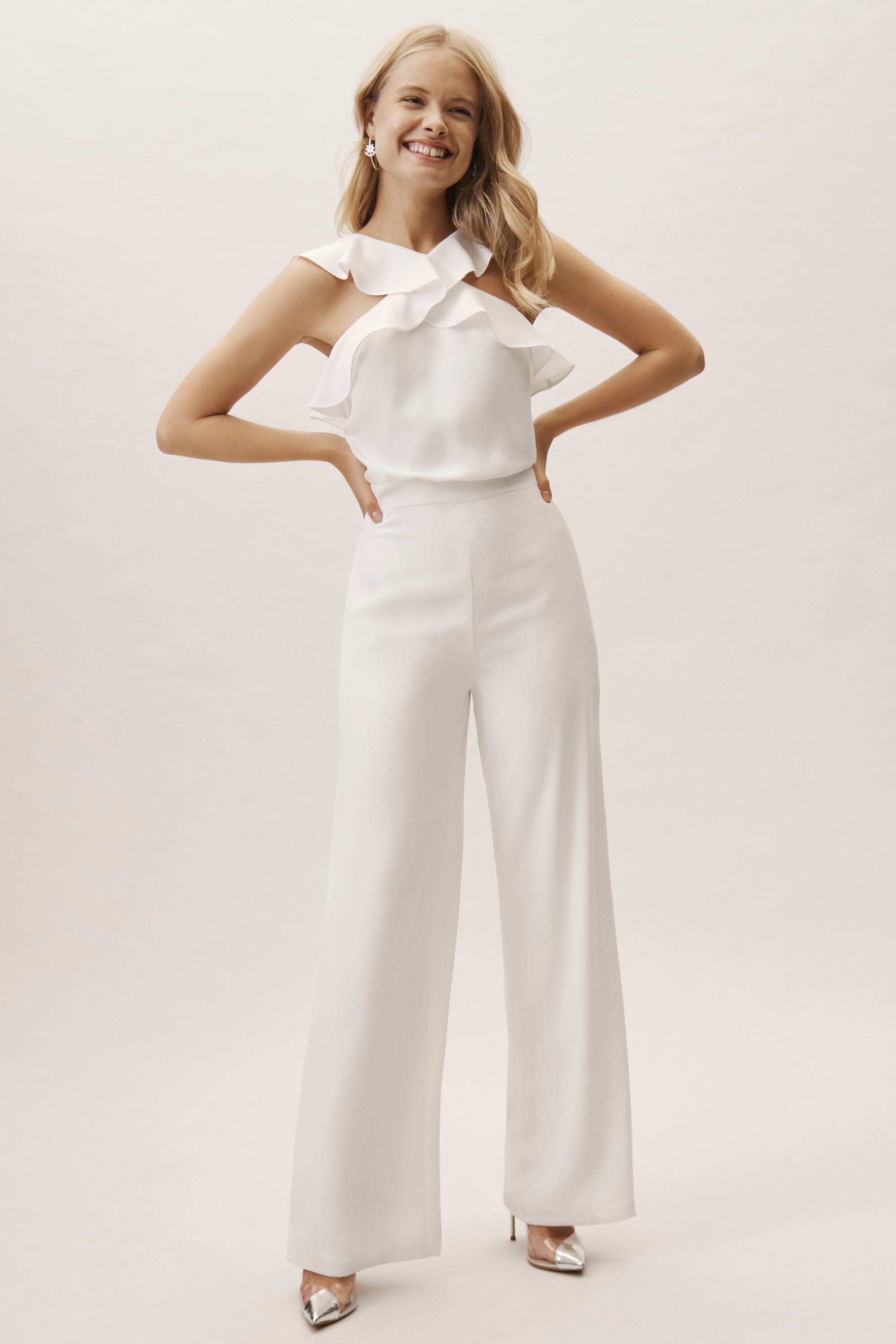 ml monique lhuillier jumpsuit with bow