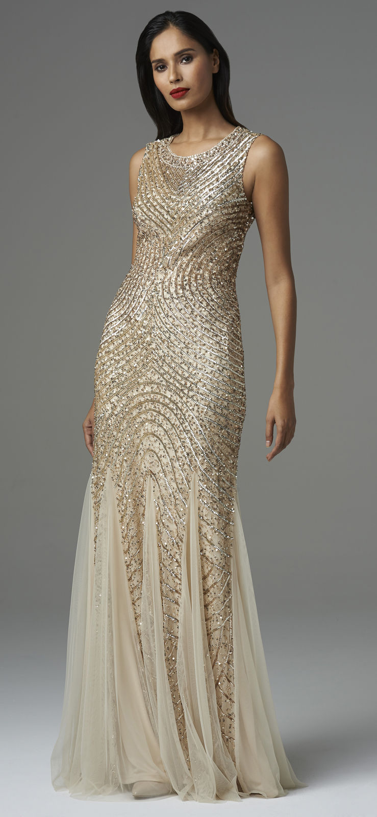 gold metallic sequin dress