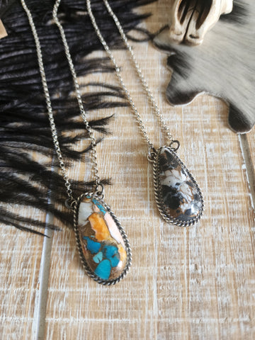 Turquoise Stamped Squash Blossom Pendant – Picayune Cellars & Mercantile