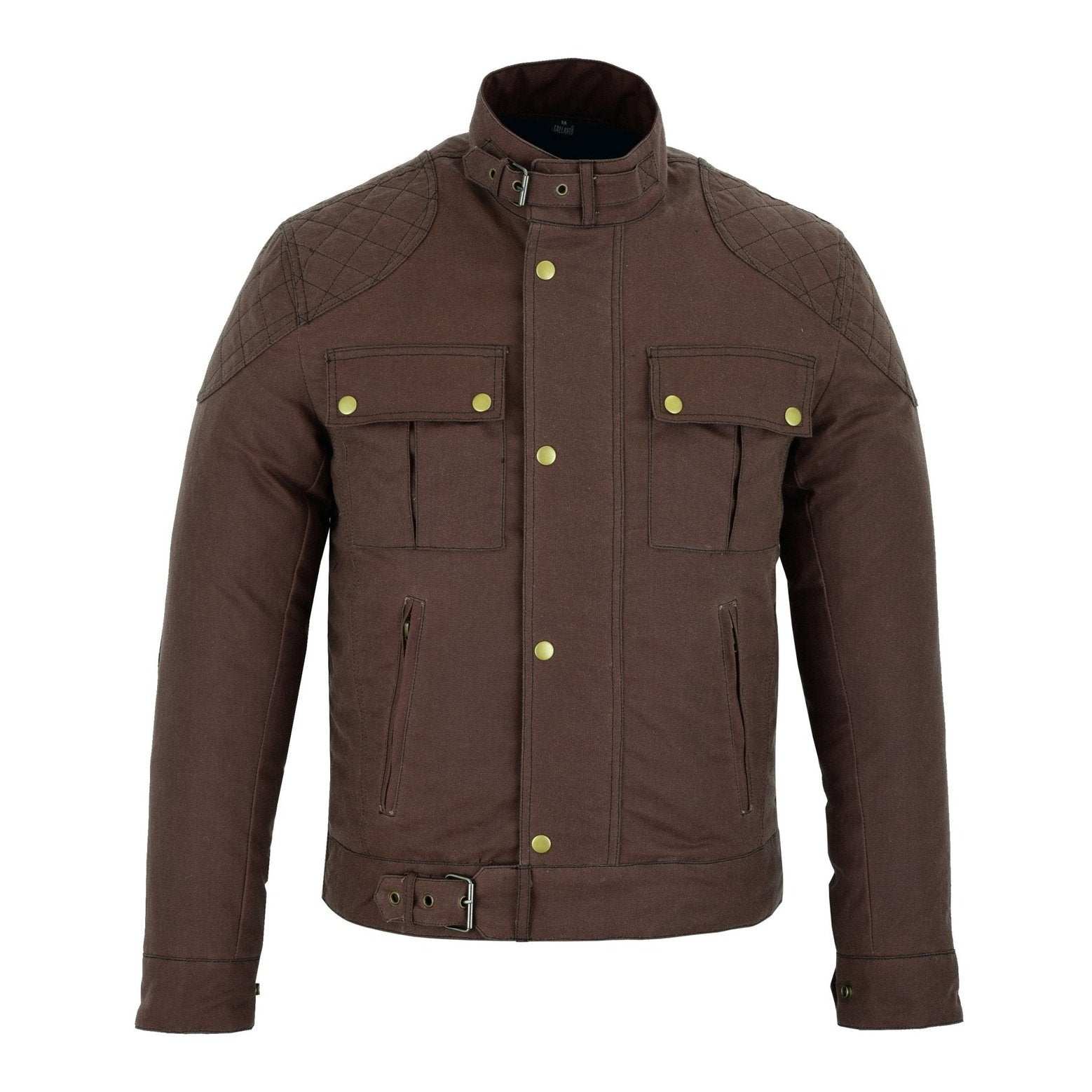 Classic Brown Waxed Cotton Motorcycle Jacket Textile Biker | Mens ...