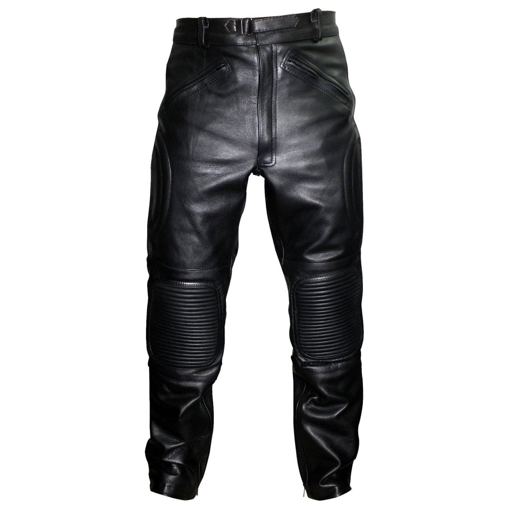 Limo padded biker motorcycle leather trousers pants