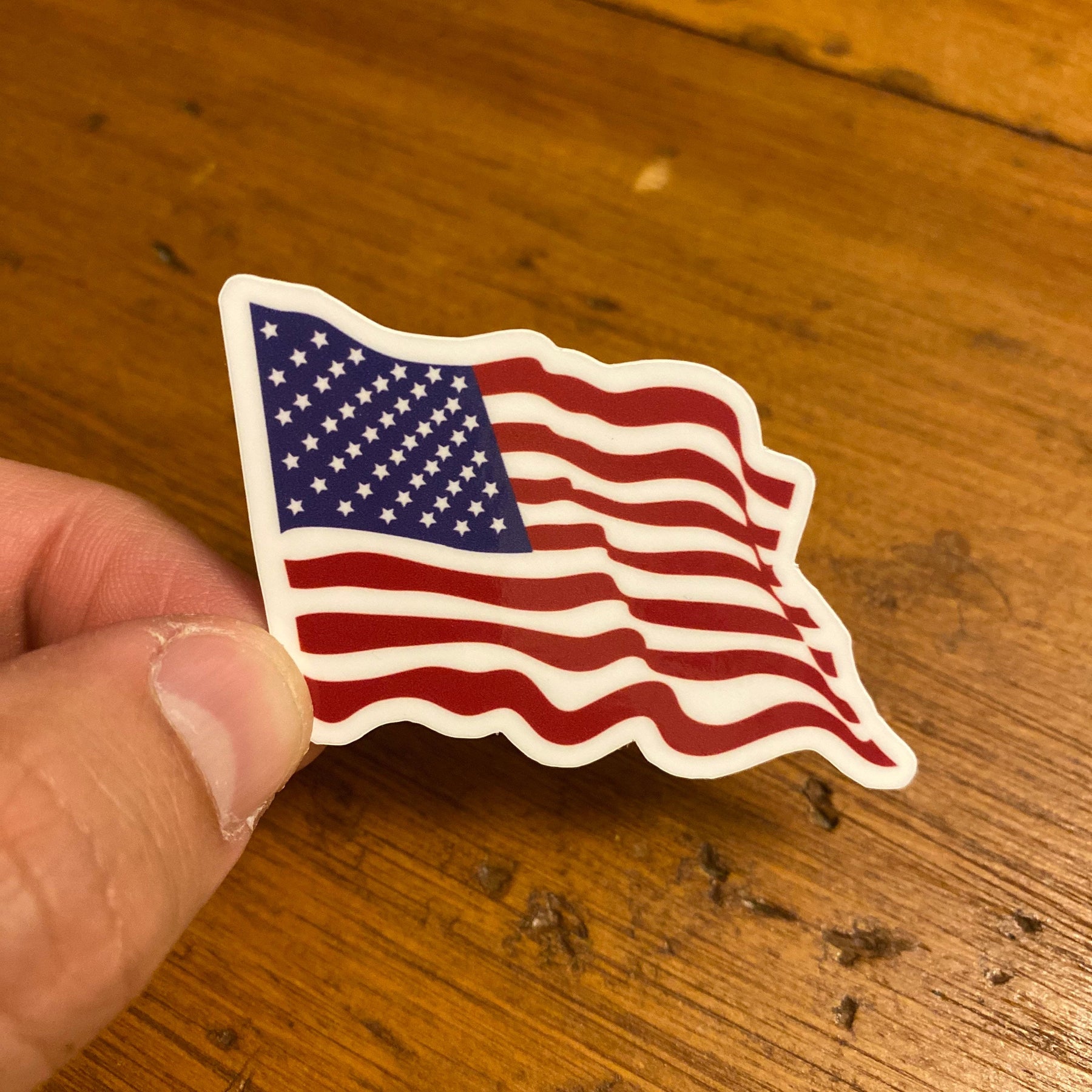 Wavy American Flag Patch