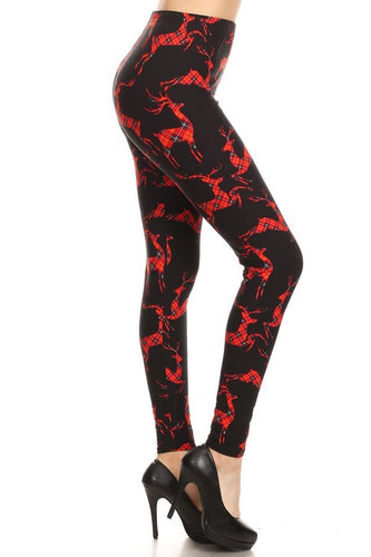 Vivid Reindeer Plus Size Leggings  Plus size leggings, Plus size