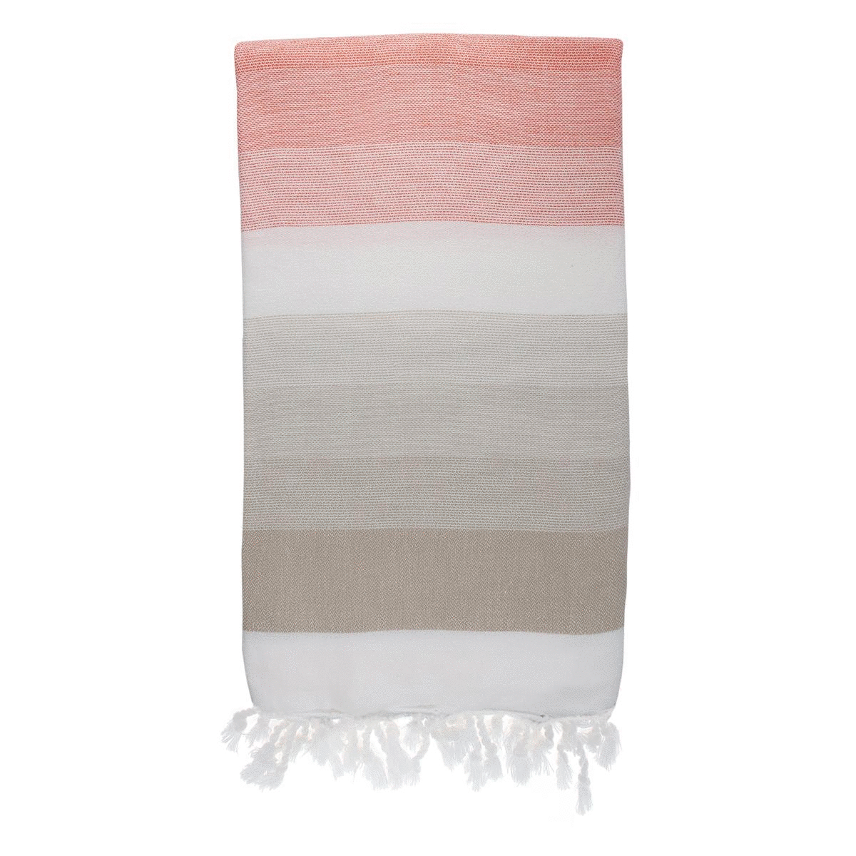 Cannes Turkish Towel - Coral Grey – Turquoise Beach Co