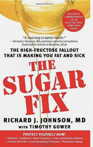 book cover: The Sugar Fix by Dr. Richard Johnson with Timothy Gower