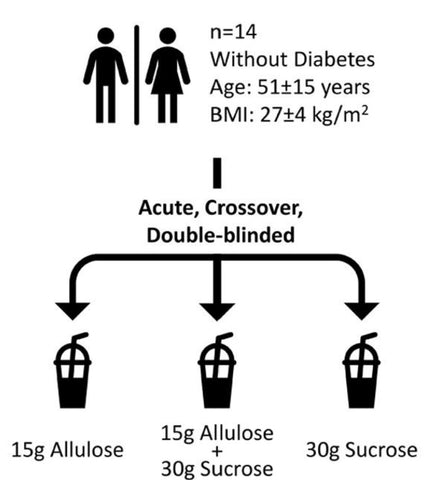 allulose effects on blood sugar graphic