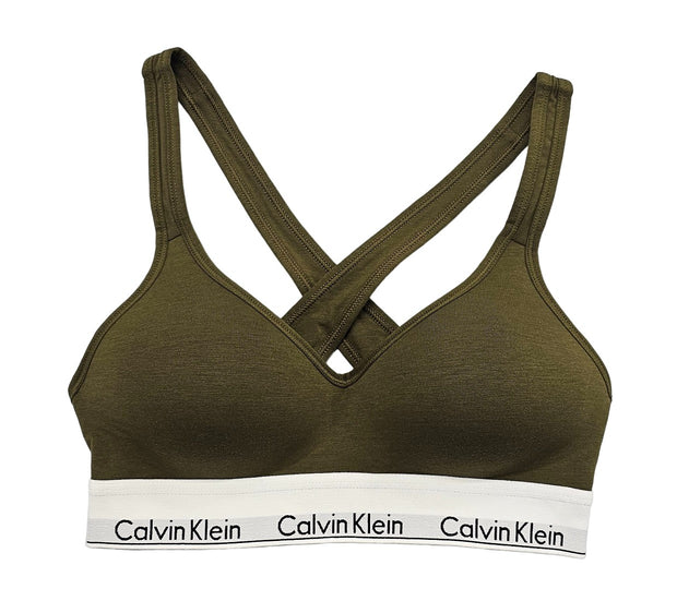 Calvin Klein New Comfort Logo Light Lined Triangle Bralette - QF6758 –  Treasure Lingerie