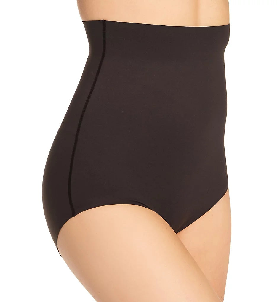 Tc Fine Intimates Sleek Essentials Firm Control High-waist Thong In Black