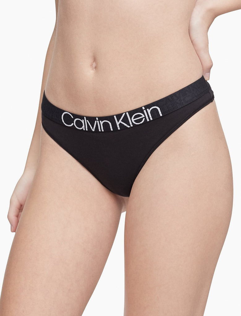 Calvin Klein Bonded Flex Mid Rise Thong Panty - QD3958 – Treasure Lingerie