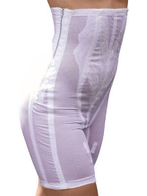 Rago Medium Shaping Extra High Waist Leg Shaper in White - Busted