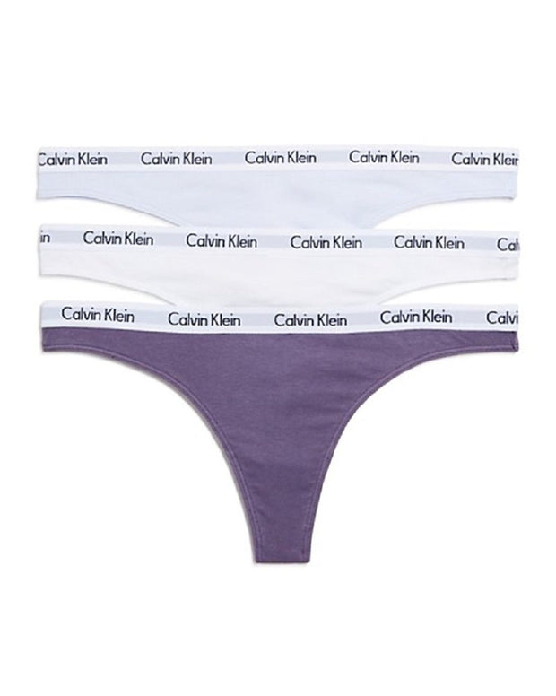 Calvin Klein Carousel Logo Cotton Stretch Bikini Panties, Multipack,  White/Buffalo Check/Charcoal Heather, Large