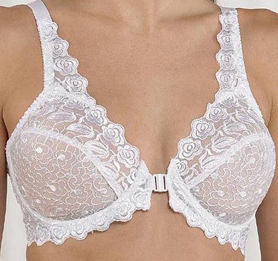 Valmont Front Hook Comfort Soft Cup Bra Style 45801 White 38D