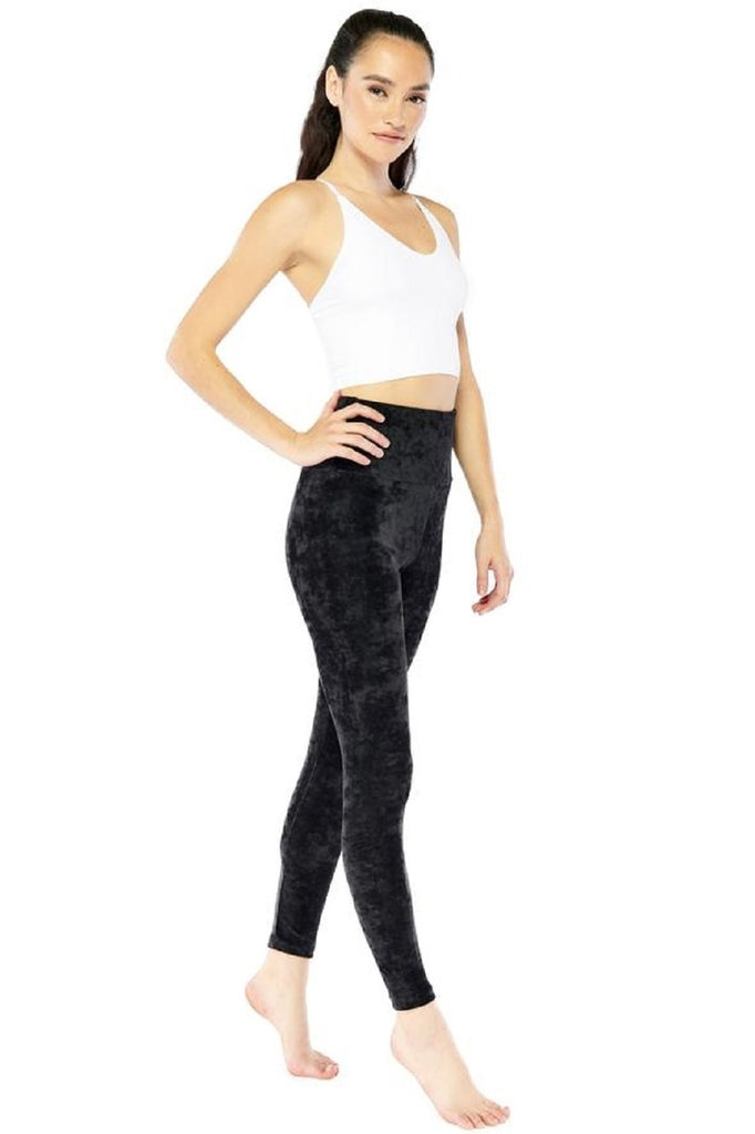 JOHNNY WAS Sandra Embroidered Stretch Velvet Leggings