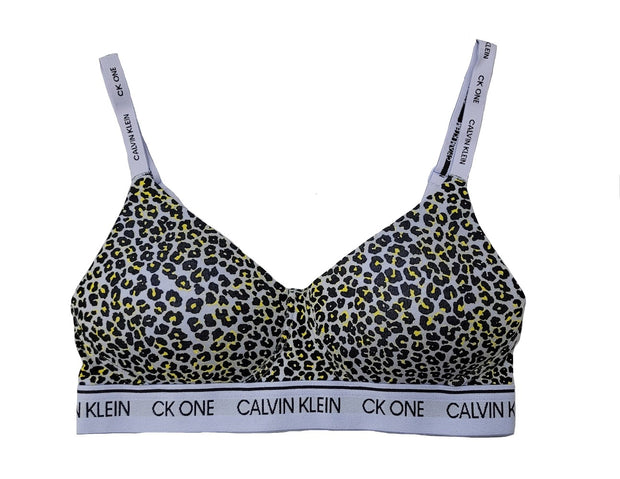 Calvin Klein Women's CK One Cotton Lightly Lined Bralette, Black