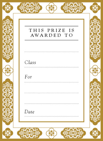 prize bookplate design