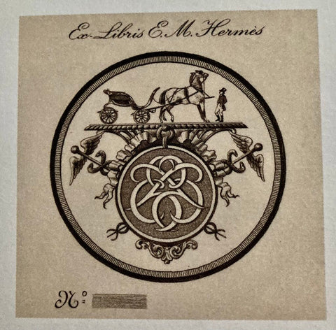 Emile maurice hermes bookplate ex libris design