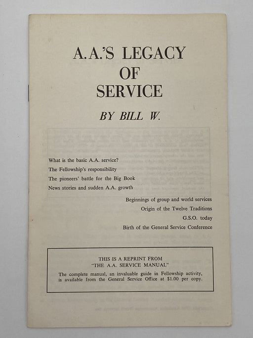 Signed by Bill W - Anniversary Book - A.A. 30 - Toronto, Ontario, Cana —  Recovery Collectibles