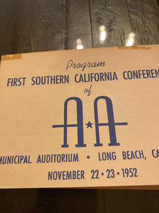 Program FIRST SOUTHERN CALIFORNIA CONFERENCE Recovery Collectibles