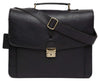 WildHorn Urban Edge Leather 15.5-inch Laptop Messenger Bag (Black) - WILDHORN