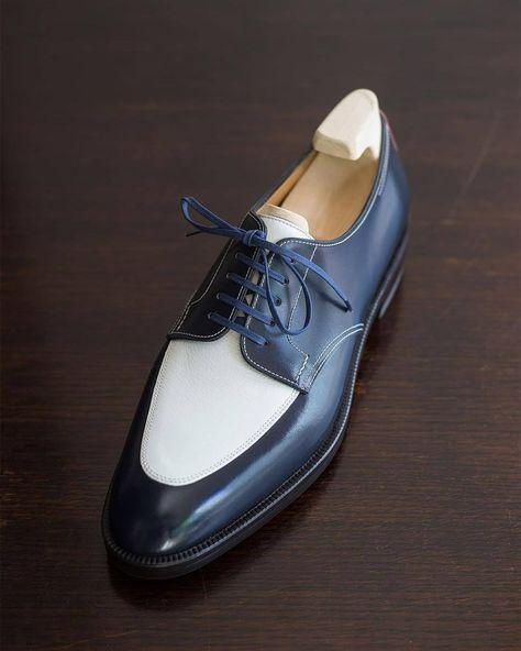 blue and white mens dress shoes