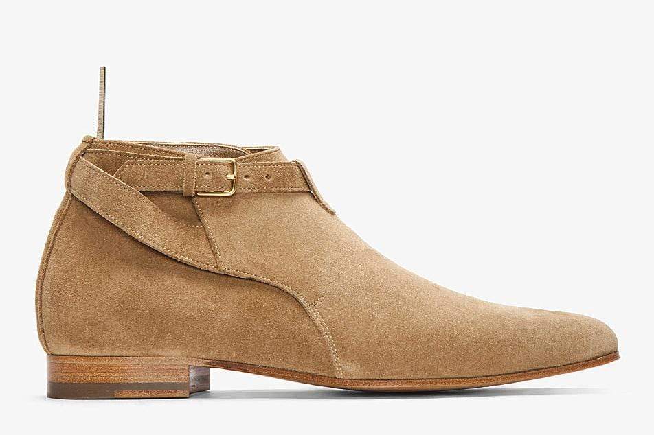 mens suede buckle boots