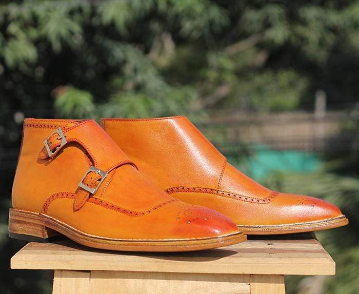 mens tan leather ankle boots