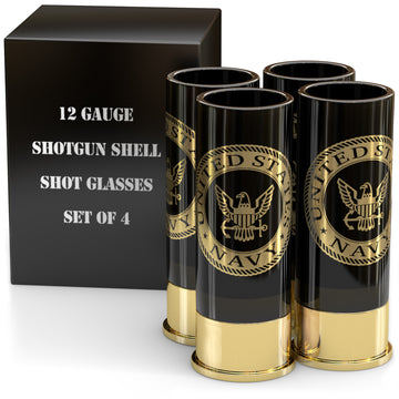 12 Gauge Shotgun Shell Shot Glasses Set of 4 - American Patriot Depot
