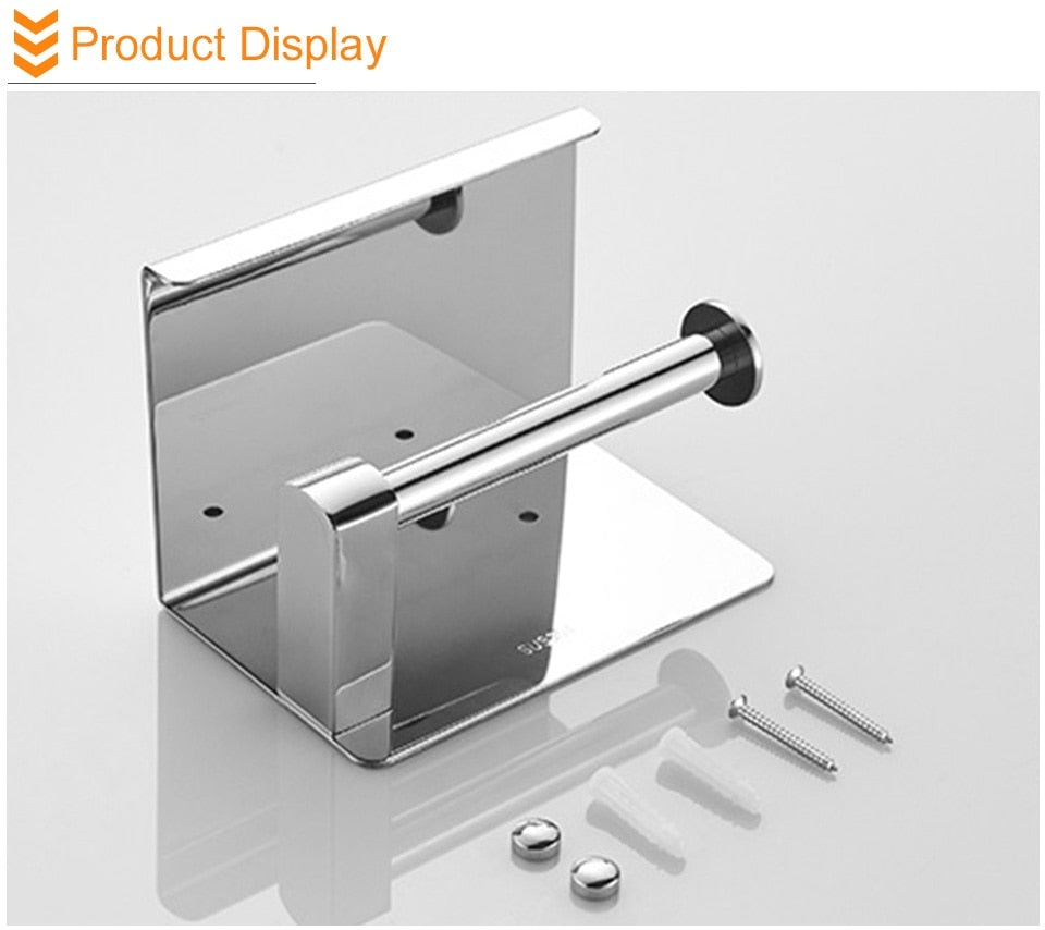 Stainless Steel Toilet Paper Holder with Phone Shelf, Bathroom Tissue  Holder Toilet Paper Roll Holder держатель для туалетной