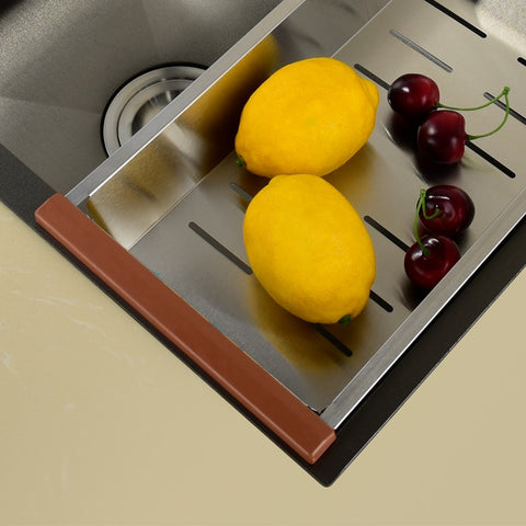 Free Shipping Stainless Steel Black Single Under Mounted Kitchen Sink Set With Kitchen Faucet Not Sticky Oil For Kitchen - WELQUEEN