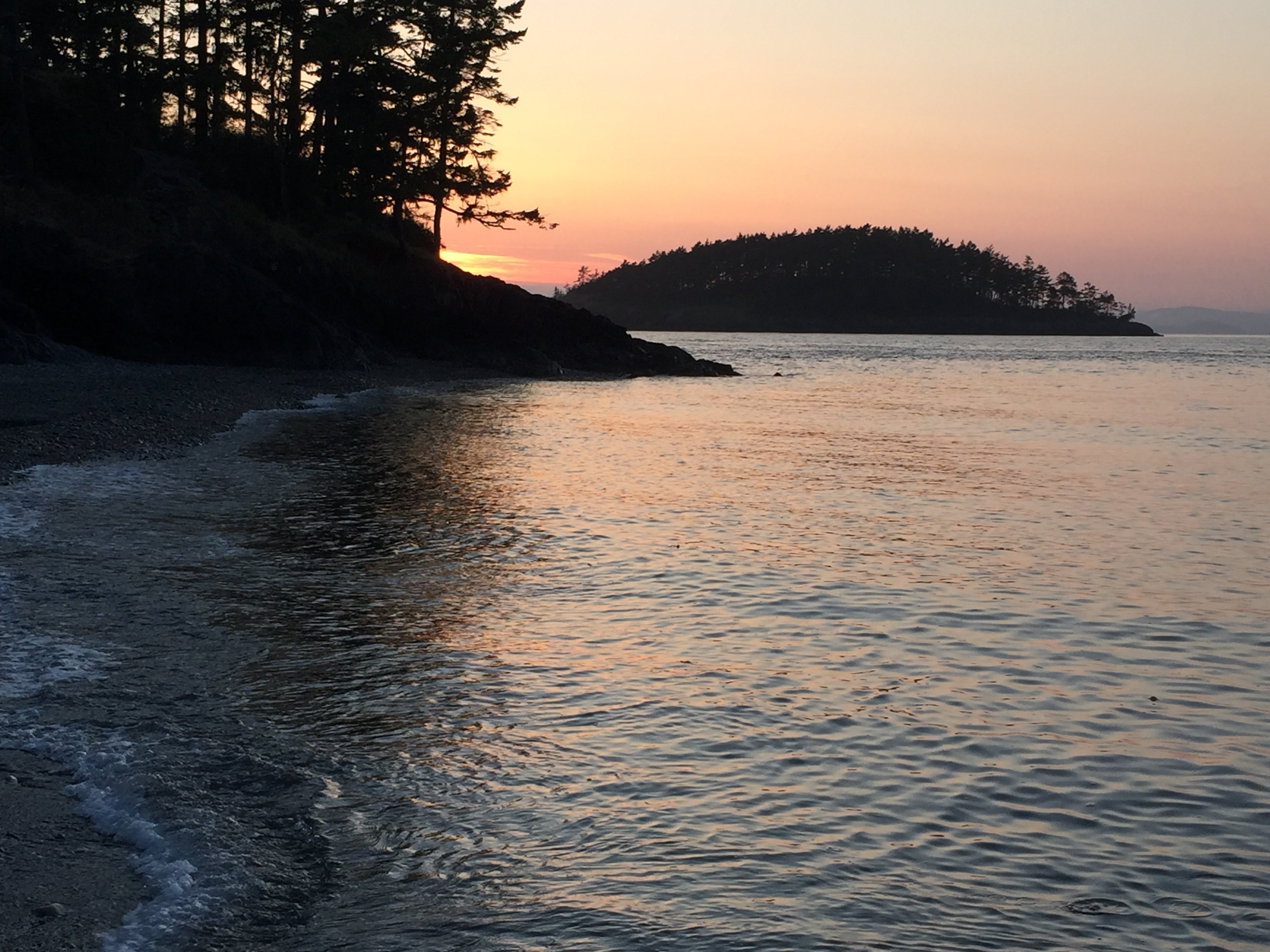 Sunset from Deception Pass State Park Washington state 