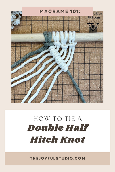 double half hitch knot. Macrame 101. How to tie a double half hitch knot.