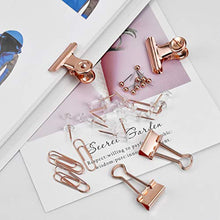 Load image into Gallery viewer, 500PCS Rose Gold Office Stationery Set, 100Pcs Push Pins+80Pcs Paper Clips+300Pcs Round Head Pins+14Pcs Binder Clips+6Pcs Bulldog Clips - iBuy Africa 
