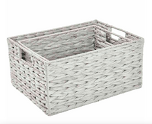 Load image into Gallery viewer, Grey Paper Rope Baskets Set of 2
