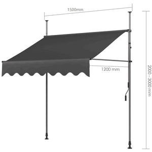Sun Canopy - Dark Grey - 1.5×1.2m