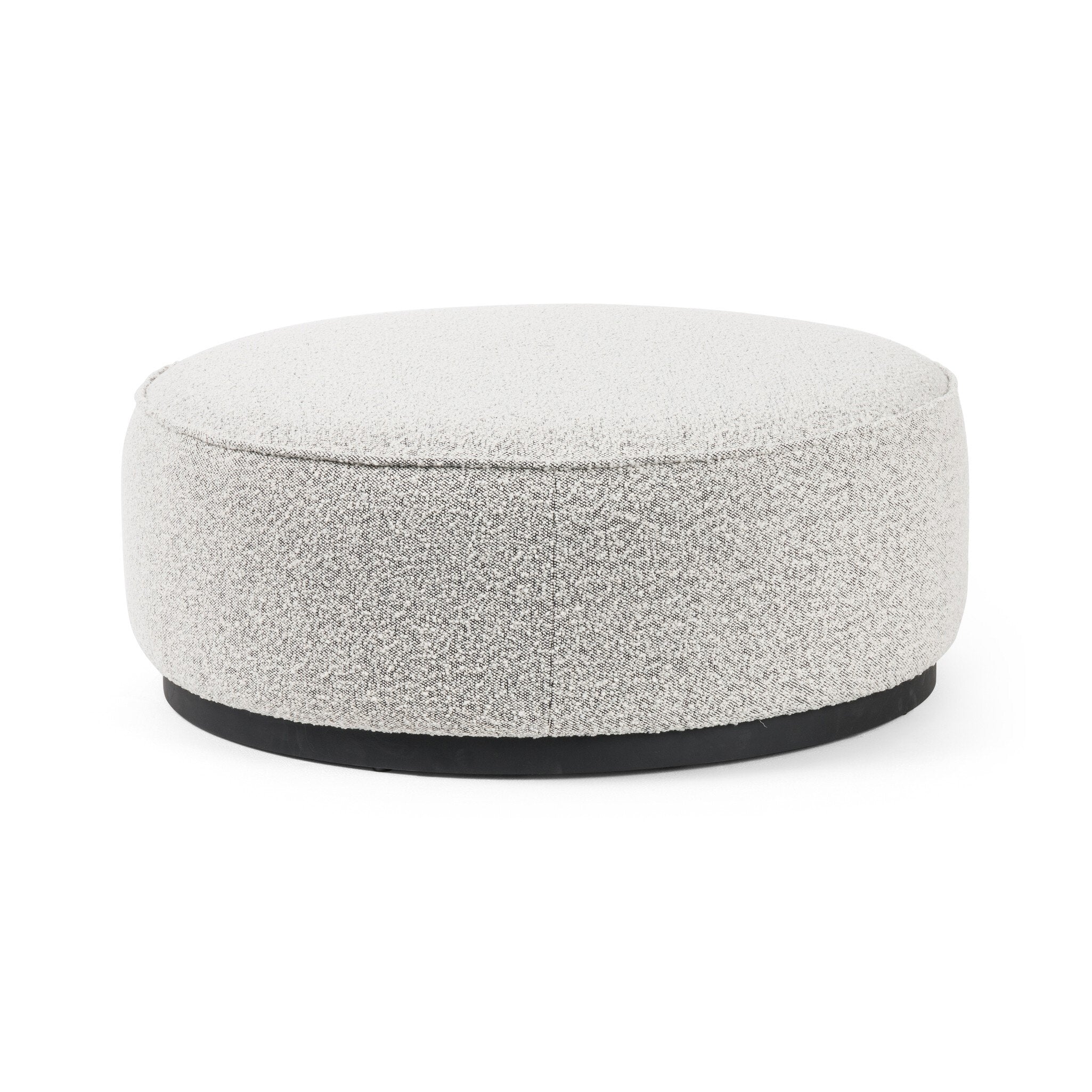 Sinclair Large Round Ottoman - Knoll Domino | ready to ship!