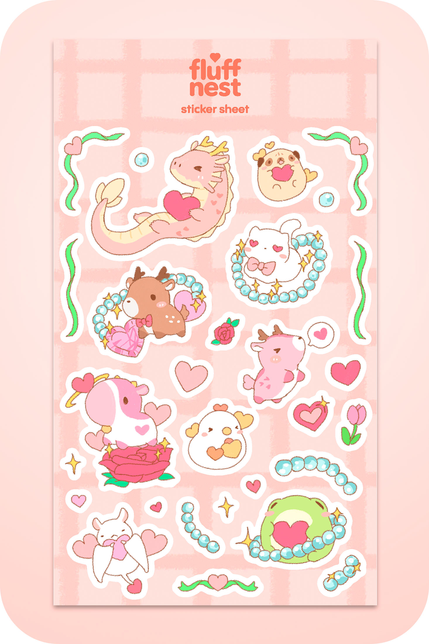 Lovely PuffPals Sticker Sheet  