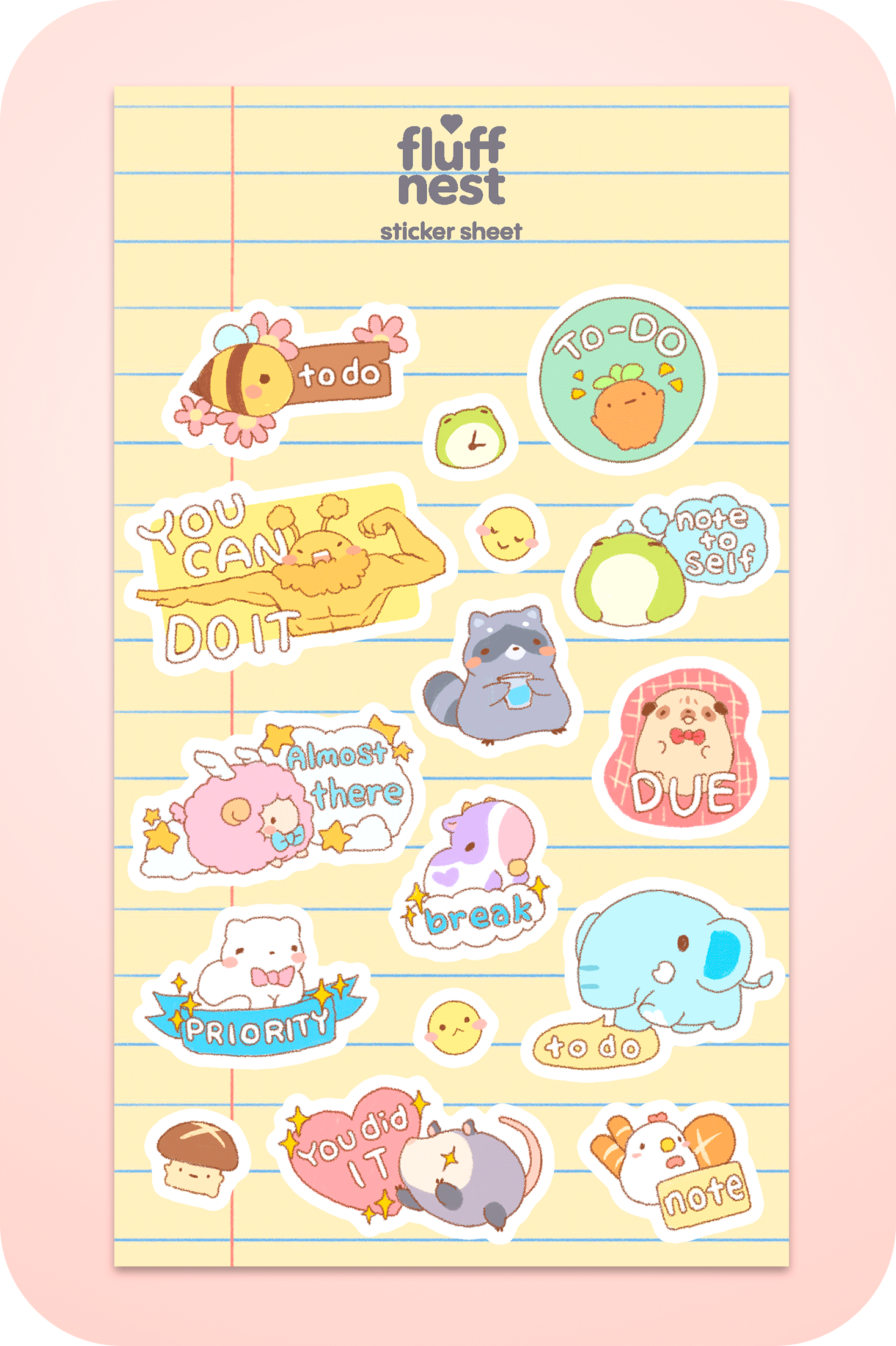 Planner Notes Sticker Sheet  