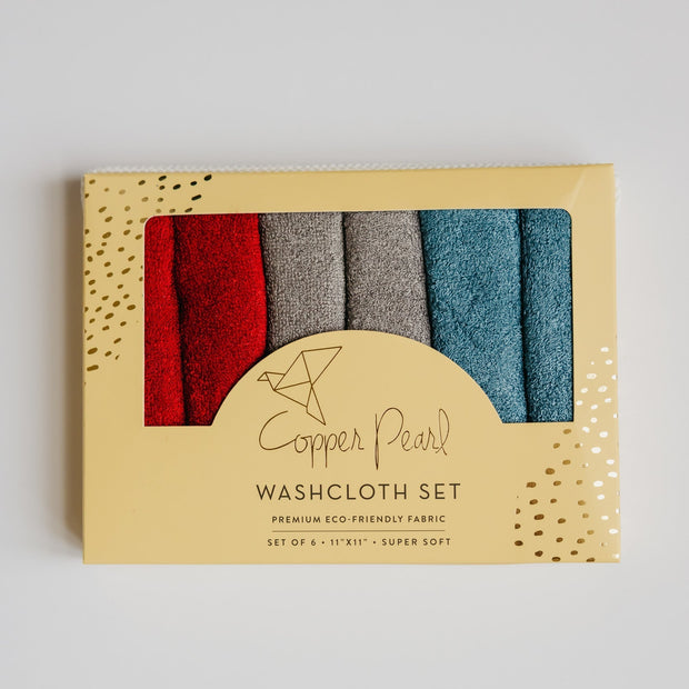 Copper Pearl River 6 Pack Washcloths