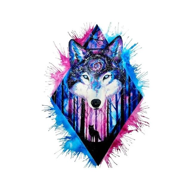 Tatouage Loup Yeux Bleu Animal Totem