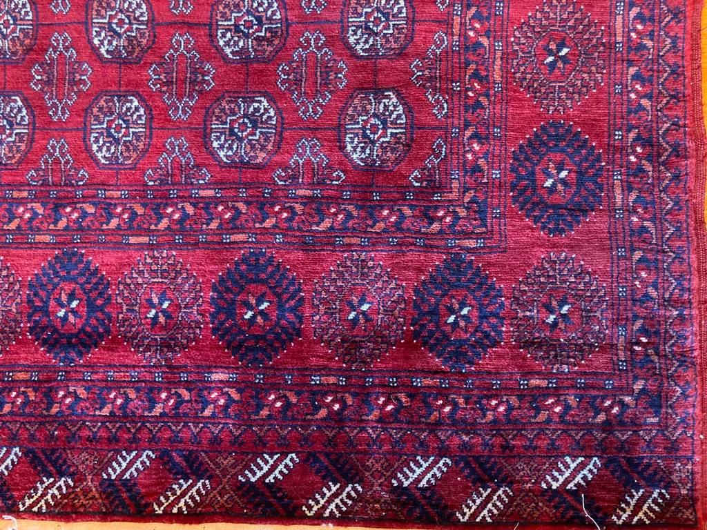Antique Knot Rug Turkoman Weave - Bokhara X 6\' 4\'2\