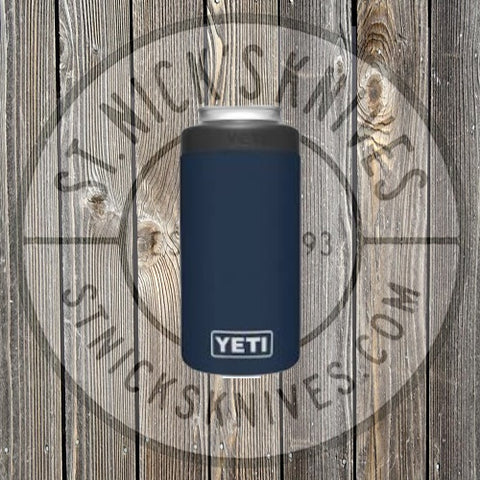 YETI Rambler 12 oz Colster Navy BPA Free Slim Can Insulator - Ace