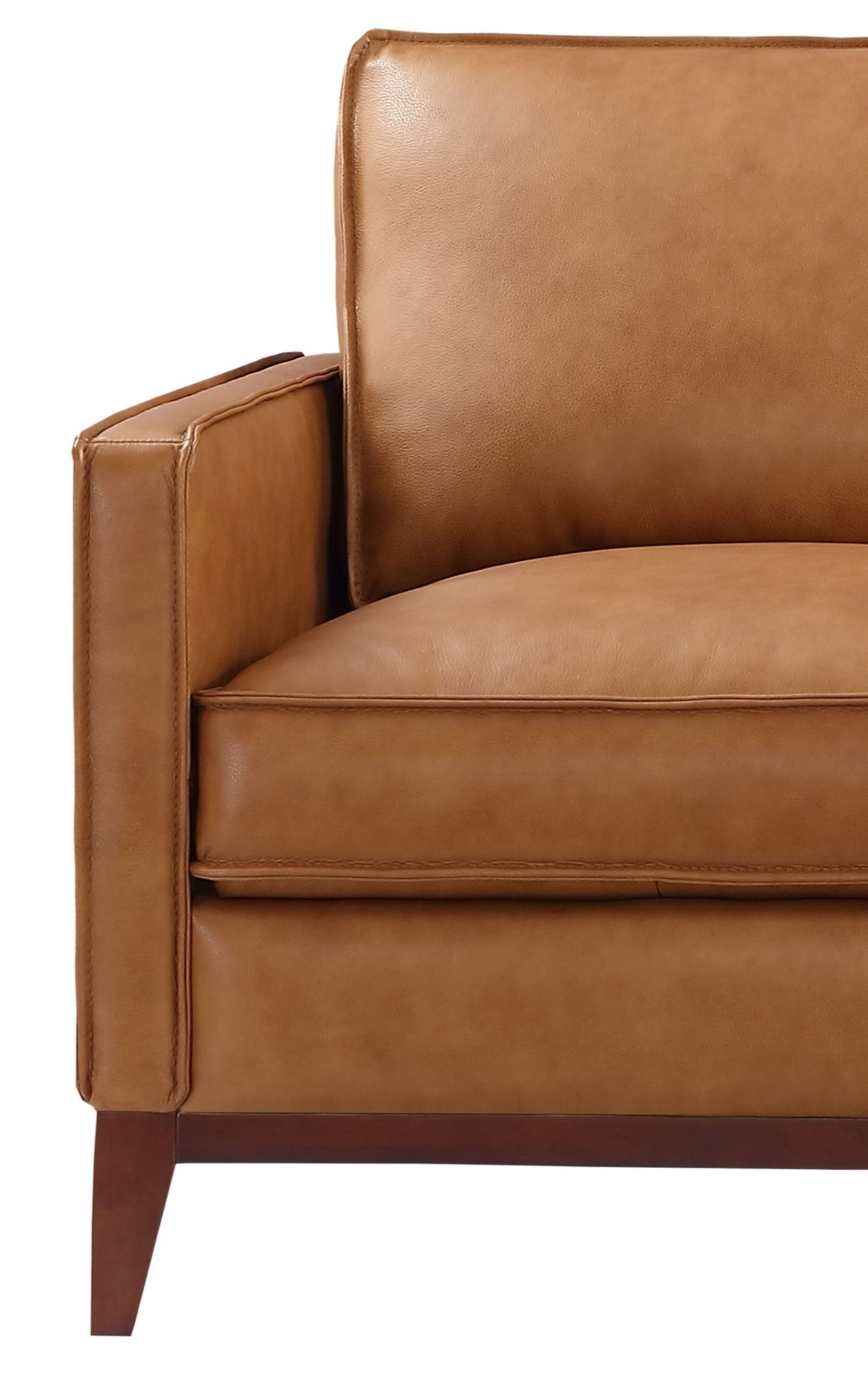 camel colored leather recliner